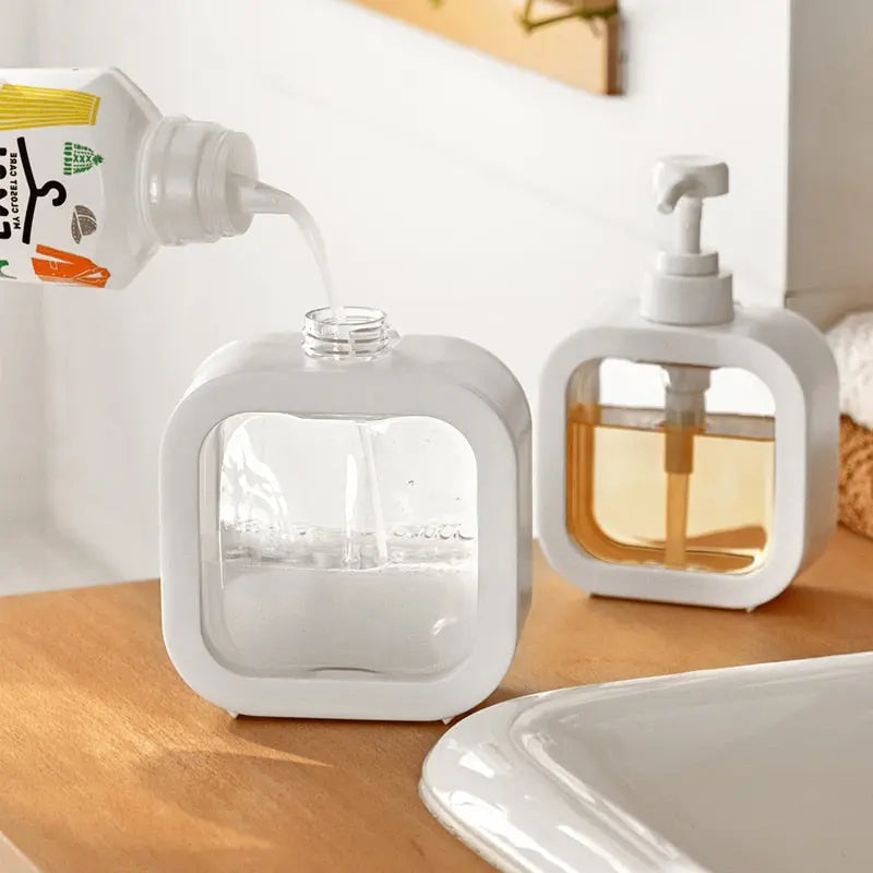 2 Pack Refillable Lotion Shampoo Pump Bottle - HuxoHome