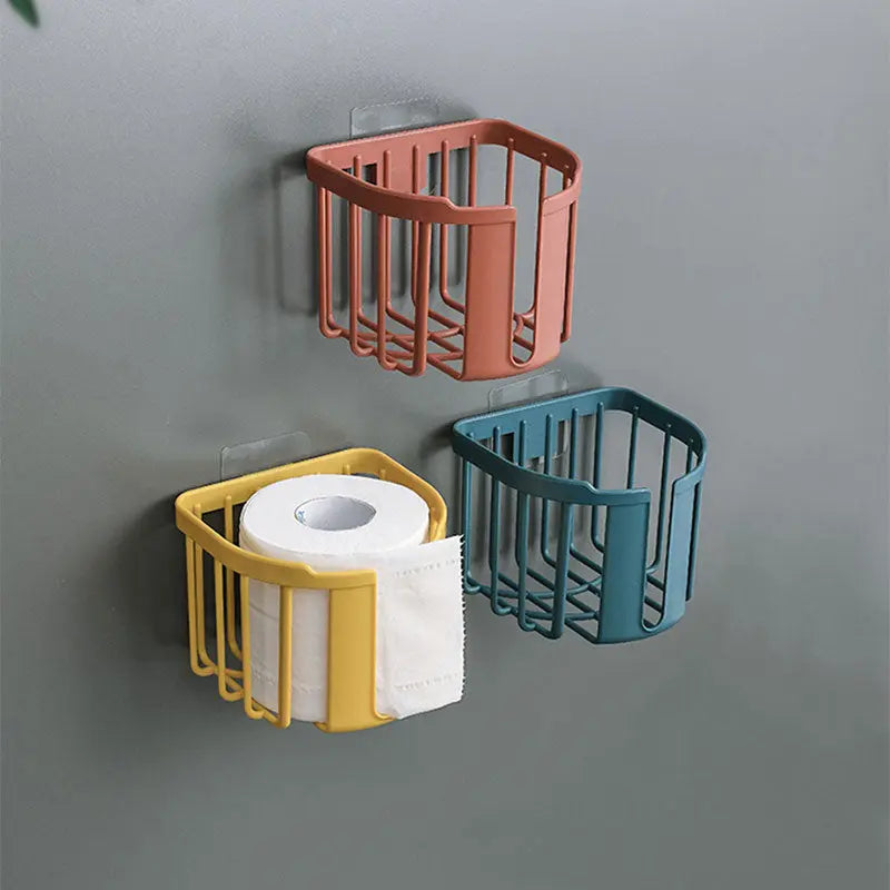 2 Piece Colorful Toilet Paper Holder for Modern Bathrooms– HuxoHome