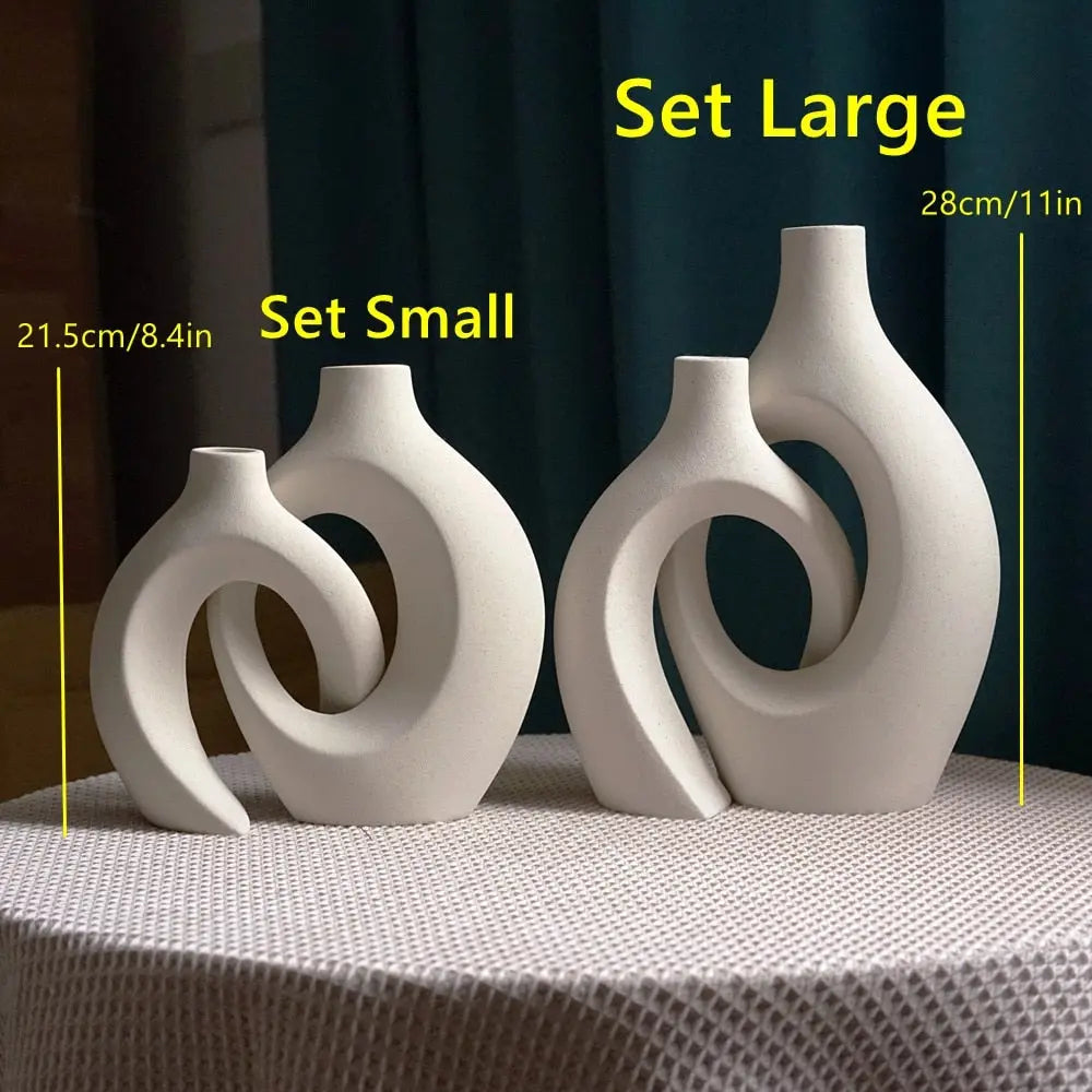 Decorative Ceramic Embrace Vases - HuxoHome