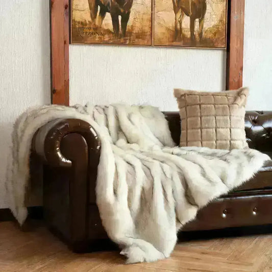Soft & Warm Reversible Faux Fur Blanket