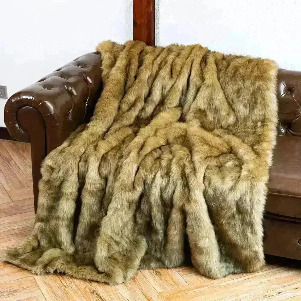 Soft & Warm Reversible Faux Fur Blanket