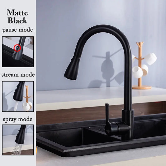 Pull Out Kitchen Faucet - HuxoHome