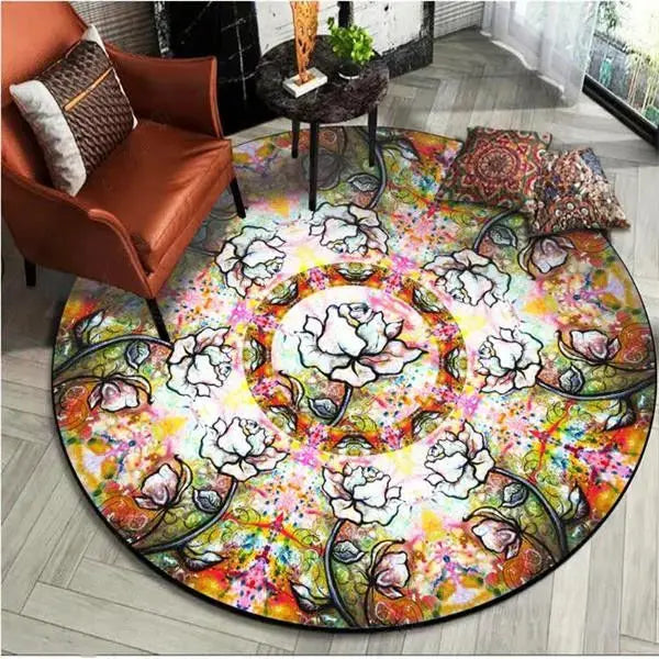 Round Carpet For Living Room - HuxoHome