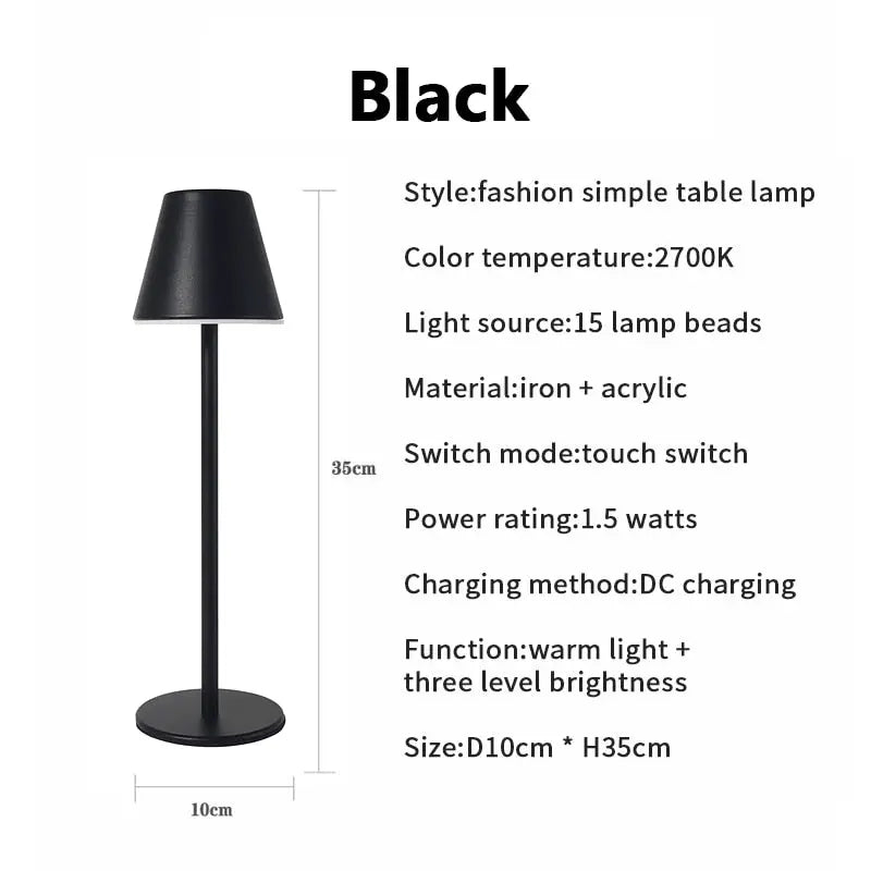 4 Colour Rechargeable LED Table lamp - HuxoHome