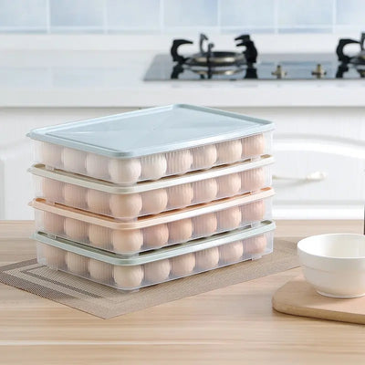 Compact 4Pcs Eggs Storage Container for Organized Refrigerators