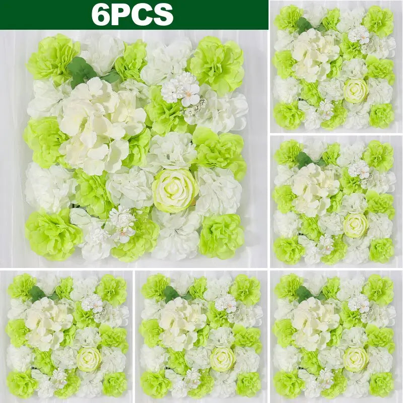 6PCS Artificial Flower Wall Backdrop - HuxoHome