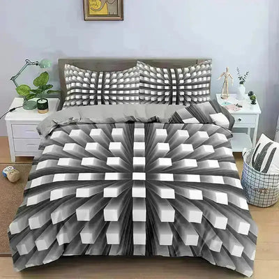 Vibrant Abstract 3D Bedding Set for Modern Bedroom Decor - HuxoHome