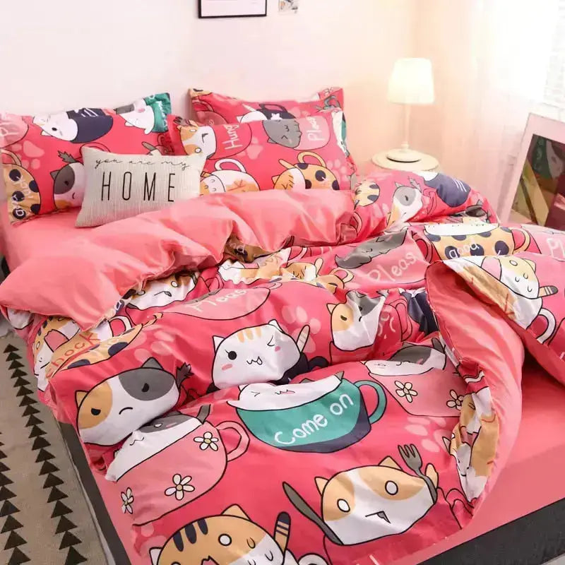 Cartoon Girls Bedding Sets - HuxoHome
