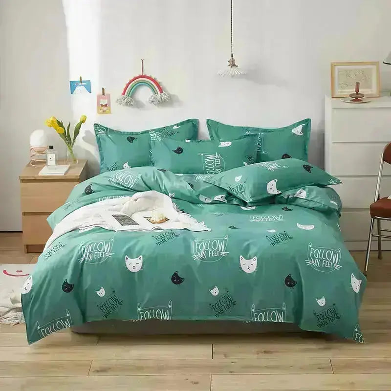 Colorful Cartoon Girls Bedding Sets for a Playful Bedroom