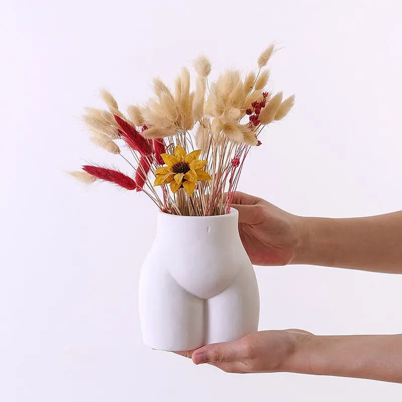 Ceramic Human Body Shape Vase - HuxoHome