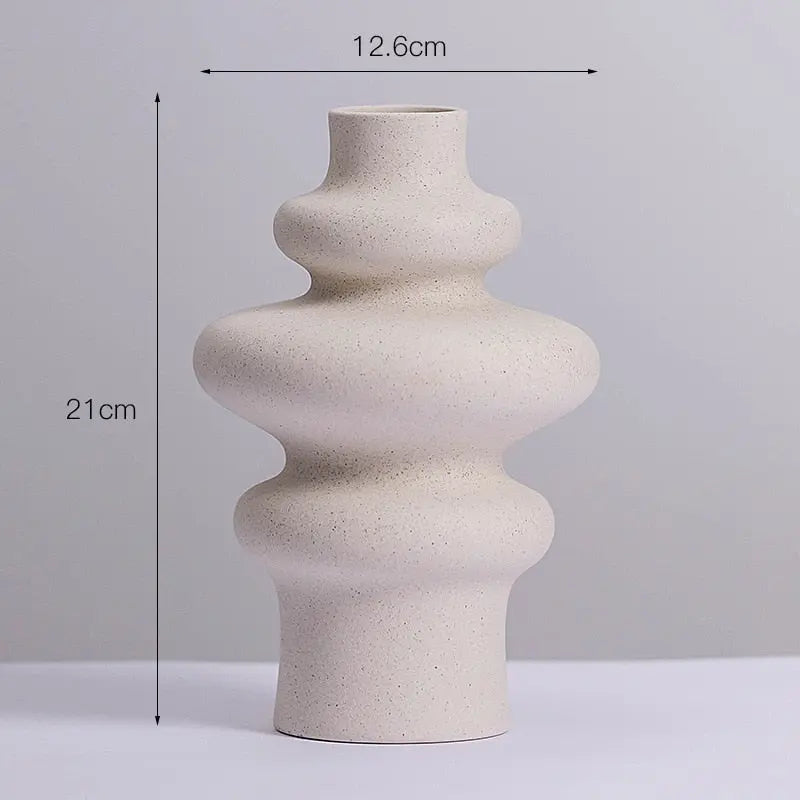 Decorative Cylinder Ceramic Vase - HuxoHome