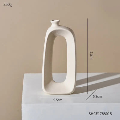 Geometric Art Ceramic Vase - HuxoHome