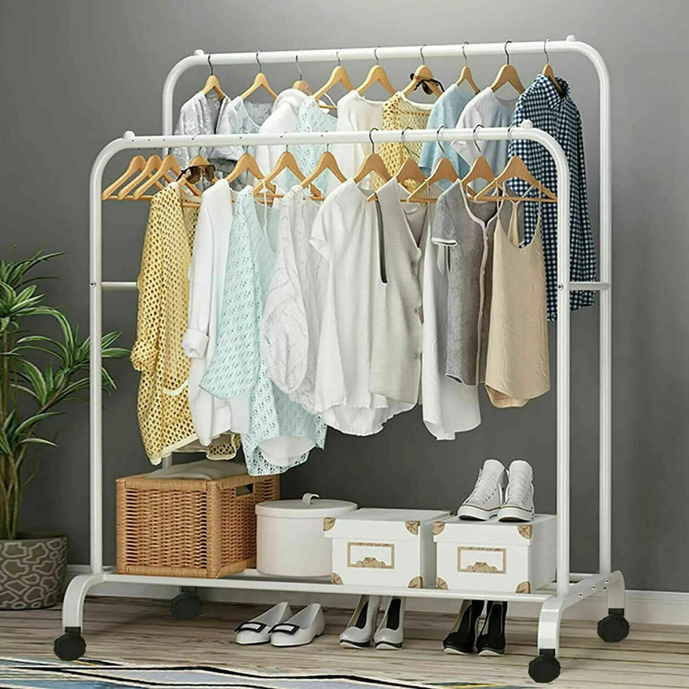 Heavy Duty Clothes Rack - HuxoHome