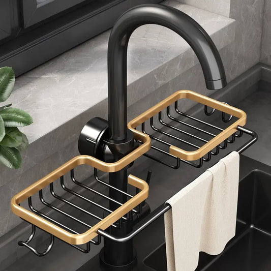 Modern Look Sink Drain Rack for Kitchen and Bathroom Use