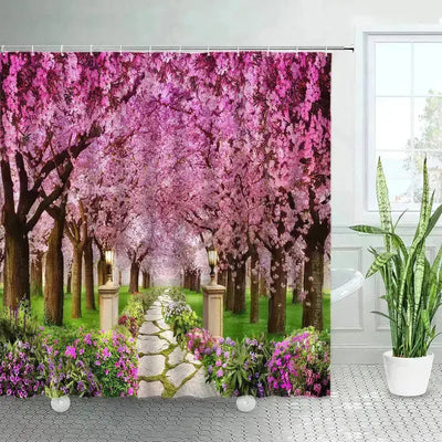 Nature-Inspired Landscape Shower Curtains - Bathroom Refresh