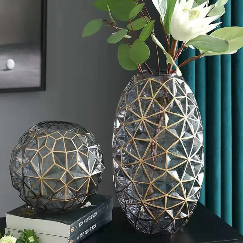 Luxury Nordic Glass Vase - HuxoHome