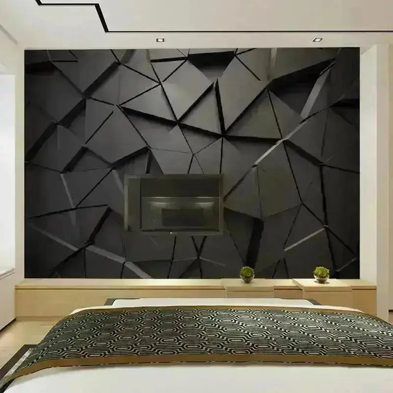 Modern 3D Geometric Wall Mural - HuxoHome