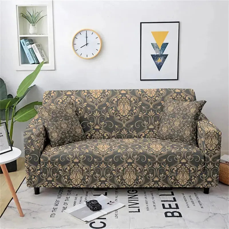 Printed Elastic Sofa Cover - HuxoHome