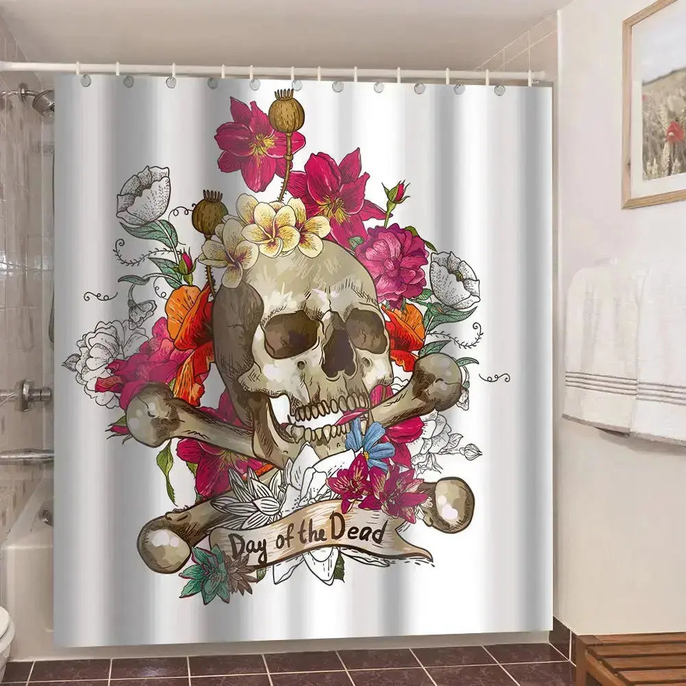 Skull Shower Curtain - HuxoHome