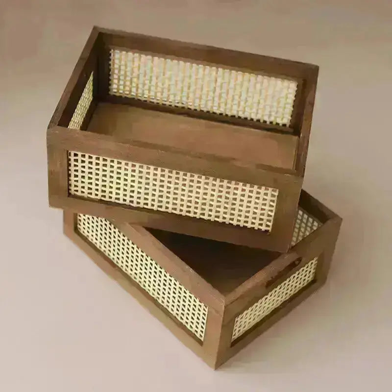 Wooden Storage Basket - HuxoHome
